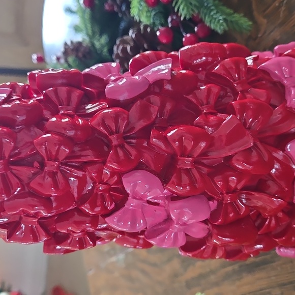 Cupcakes and Cashmere Red Pink Bow Christmas Tree New - Picture 4 of 5